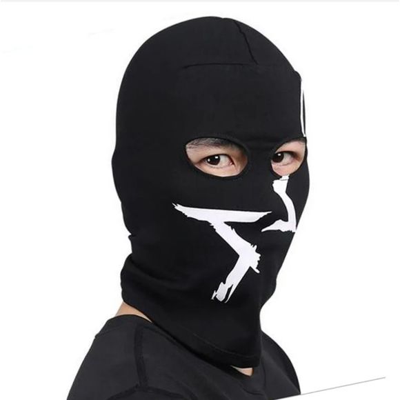 Black Motorcycle Hunting Balaclava Full Mask Hood CS Game Sport Helmet US - Picture 1 of 3
